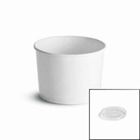 HUHTAMAKI CHINET Chinet 12oz Poly-Coated Food Container Combo Pack Plastic Lid, 250PK 71232